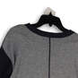 NWT Womens Black Gray Round Neck Long Sleeve Knitted Pullover Sweater Sz S image number 4