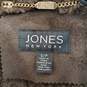 Jones New York Women Brown Faux Suede Coat PS NWT image number 3