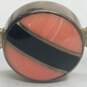 Sterling Silver Coral Onyx Inlay 7" Tension Bracelet 28.8g image number 3