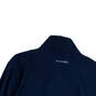 Mens Blue Gray Mock Neck Long Sleeve Full-Zip Windbreaker Jacket Size XL image number 4