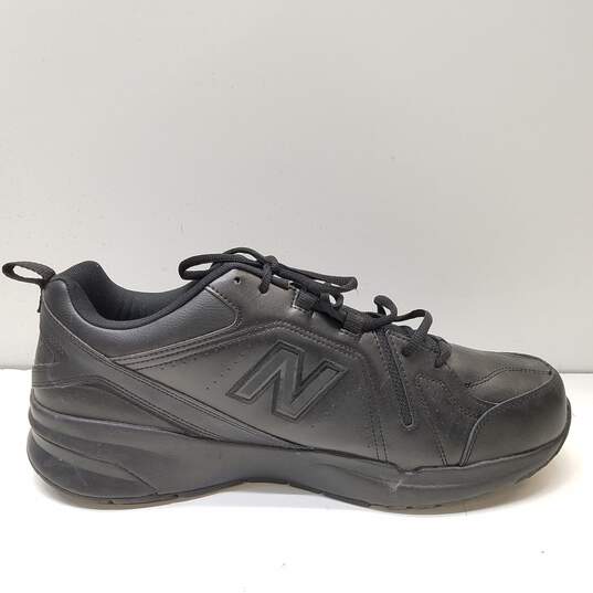 New Balance Leather 608 Slip Resistant Sneakers 14 Black image number 1