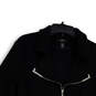 NWT Womens Black Notch Lapel Long Sleeve Pockets Full-Zip Biker Jacket Sz M image number 3