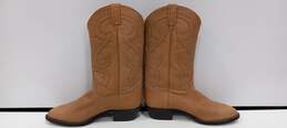 Tony Lama Men's Brown Leather Cowboy Boots Size 10 alternative image