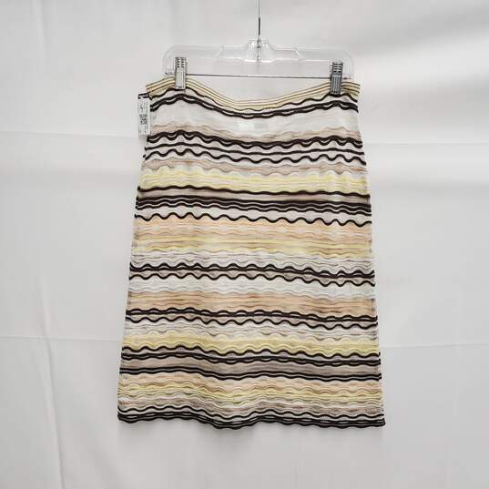 Missoni Waves Crochet Fine Knit Striped Blouse Size 14 image number 1