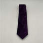 NWT Mens Purple Silk Paisley Keeper Loop Adjustable Designer Neck Tie image number 1