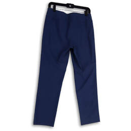 Womens Blue Flat Front Elastic Waist Pull-On Stretch Trouser Pants Size 8P alternative image