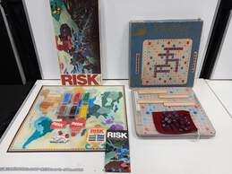 Pair of Vintage Board Games: Scrabble And Risk