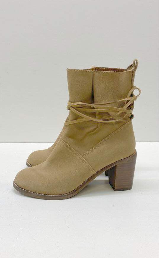 Toms Suede Mila Ankle Wrap Boots Beige 6 image number 2