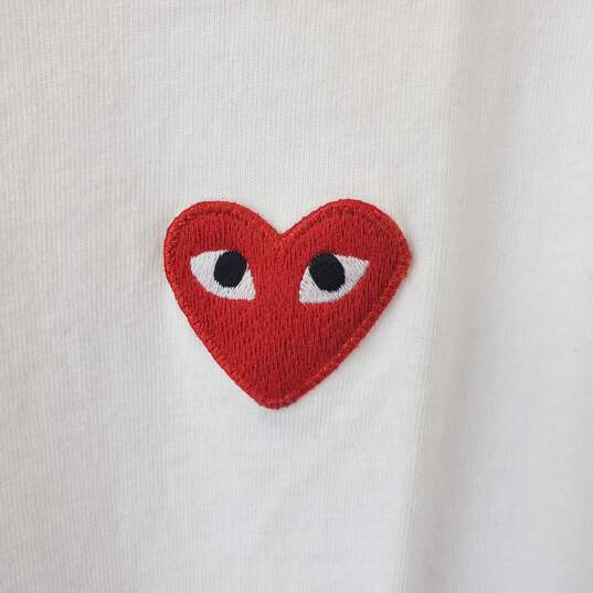 Comme des Garcons Play White Heart T-Shirt Size M image number 3