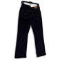 Womens Blue Denim Dark Wash Pockets Stretch Straight Leg Jeans Size 30 image number 2