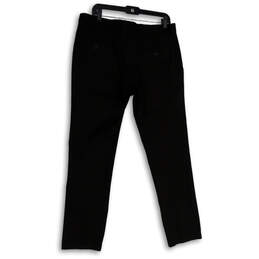 Mens Black Flat Front Slash Pocket Straight Leg Formal Dress Pants Sz 34/30 alternative image