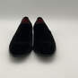 Mens Black Suede Round Toe Low Top Block Heel Slip-On Loafer Shoes Size 11 image number 3