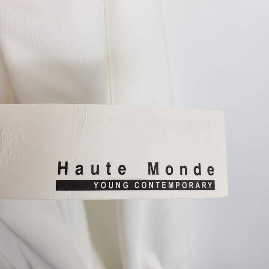 Haute Monde Women White Collar Shirt Dress L NWT image number 5