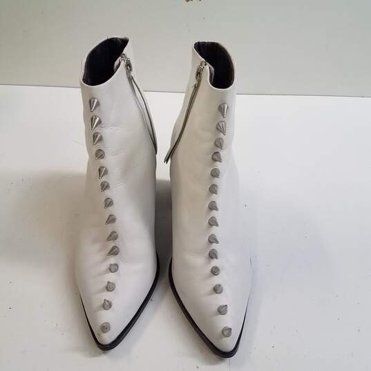 TopShop Hex Studded Boots White 8.5 image number 6