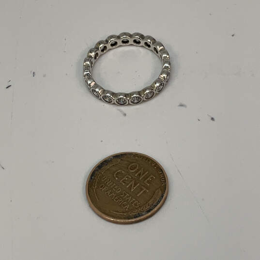 Designer Pandora S925 ALE Sterling Silver Cubic Zirconia Band Ring image number 3