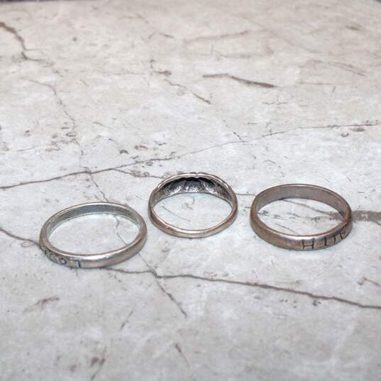 Assortment of 3 Shube Sterling Silver Rings (Sizes 4.75 - 7) - 5.21g image number 8