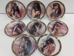 SET OF 8 VINTAGE THE BRADFORD EXCHANGE NATIVE BEAUTY COLLECTOR PLATES