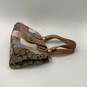 Womens Multicolor Inner Zip Pocket Turn Lock Double Handle Strap Handbag image number 4