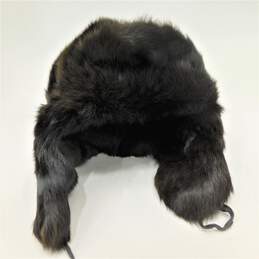 Vintage Brown Rabbit Fur Trapper Hat