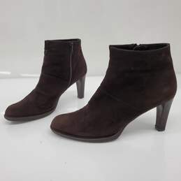 Stuart Weitzman Women's Brown Suede Ankle Boots Size 10 AUTHENTICATED