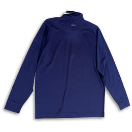 NWT Mens Blue 1/4 Zip Long Sleeve Pullover Sweatshirt Size Medium alternative image