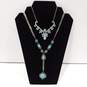 Bundle of Assorted Turquoise Stone & Silver Tone Fashion Costume Jewelry image number 5
