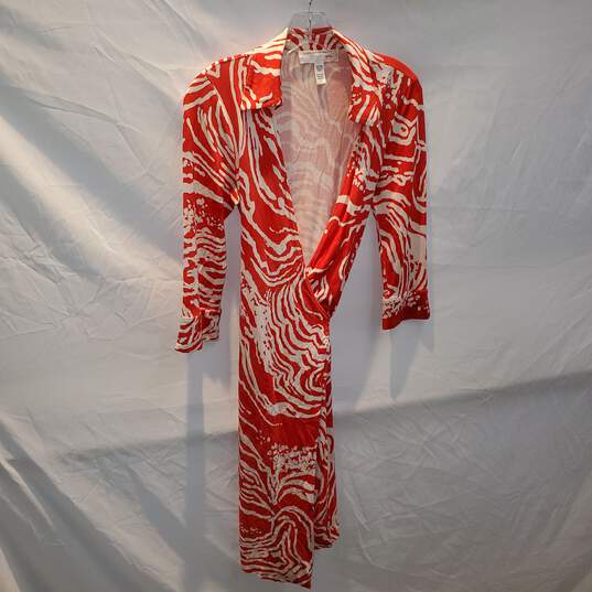 Diane Von Furstenberg Vintage Silk Tie Waist Dress Size 4 image number 1