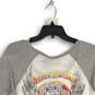 NWT Womens Gray White 3/4 Sleeve Scoop Neck Pullover T-Shirt Size Medium image number 4