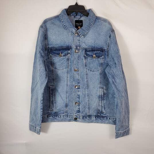 Request Premium Men Light Blue Jean Jacket XL NWT image number 8