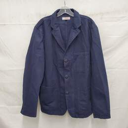 Wallace & Barnes MN's Navy Blue Lightweight Cotton Blazer Size 42R