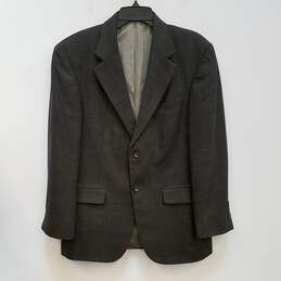 Mens Gray Wool Single Breasted Long Sleeve Blazer Jacket Size 39S alternative image