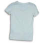 Womens White Short Sleeve V-Neck Straight Hem Pullover T-Shirt Size XS image number 2