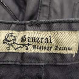 General Men Black Straight Jeans Sz 32