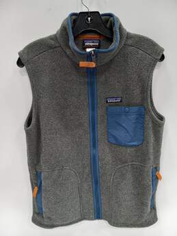 Patagonia Men's Synchilla Gray Fleece Full Zip Vest Size S