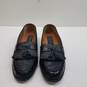 Mezlan Platinum Black Genuine Ostrich Leather Kiltie Loafers Shoes Men's Size 8.5 M image number 6
