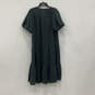 NWT Womens Teal V-Neck Puff Sleeve Button Front Midi Maxi Dress Size XS image number 2