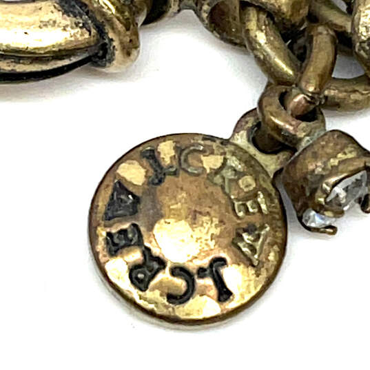 Designer J. Crew Gold-Tone Black Crystal Cut Stone Statement Necklace image number 4