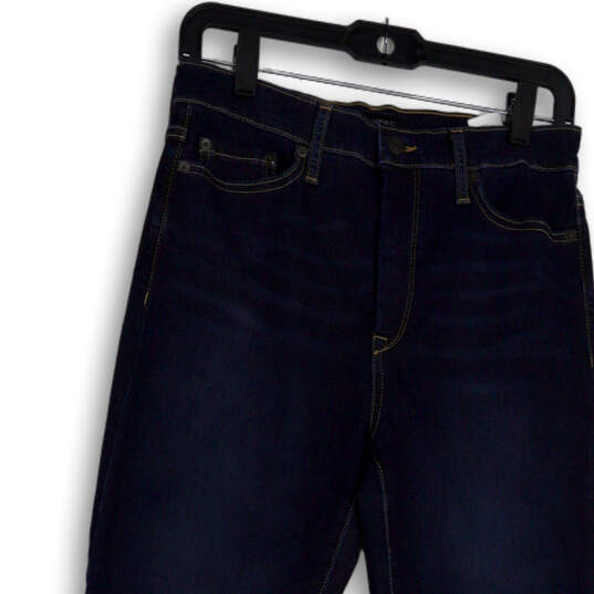 Womens Blue Dark Wash Pockets Stretch Denim Skinny Leg Jeans Size 28/6 image number 3