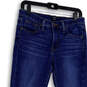 Womens Blue Denim Mid Rise Pockets Medium Wash Skinny Leg Jeans Size 28 image number 3