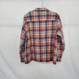 Pendleton Coral & Blue Patterned Wool Button Up Shirt WM Size L alternative image