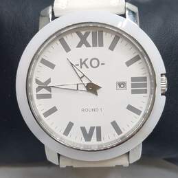 Men's Knock Out WR 10 ATM White Tone Unisex Watch Stainless Steel Watch