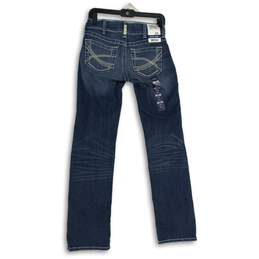 NWT Womens Blue Denim Medium Wash Mid Rise Straight Leg Jeans Size 27R alternative image