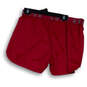 Womens Red Headgear Elastic Waist Activewear Athletic Shorts Size Small image number 2