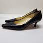 Ann Taylor Black Leather Pointed Toe Kitten Heels Size 8 image number 3