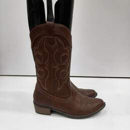 Cat & Jack Brown Pull-On Western Style Boots Size 5