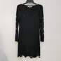 Womens Black Long Sleeve Boat Neck Pullover Sheath Dress Size 6 image number 1