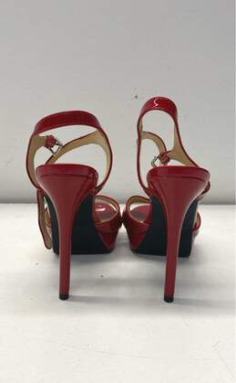 Guess Patent Cross Strappy Heel Red 7 alternative image