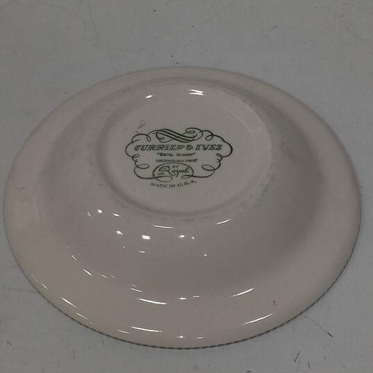 Curried & Ives by Royal Early Winter White and Blue Ceramic Bowl image number 2