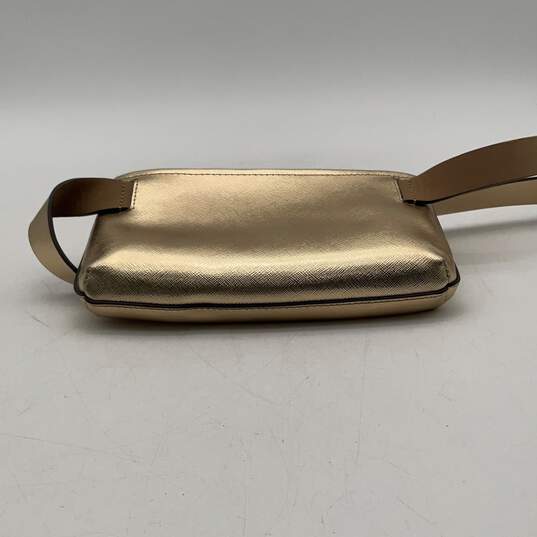 Michael Kors Womens Gold Charm Slip Pocket Adjustable Strap Belt Bag image number 3