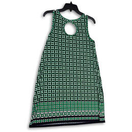 Womens Green Batik Back Keyhole Sleeveless Pullover Sheath Dress Size S alternative image